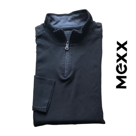 MEXX Quarter Zip Military Style Long Sleeve Shirt with‎ Epaulettes - Size… - Picture 1 of 7